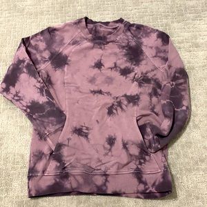 Lululemon purple & black tie-dye scuba sweatshirt